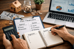 finanzas para emprendedores planificando ingresos y gastos del negocio